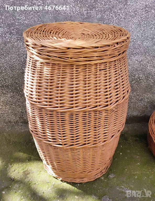 Ратанов кош с капак, снимка 1