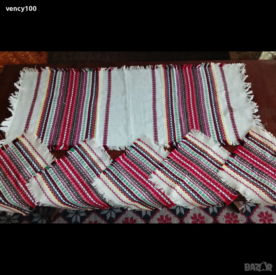 Бродирани покривки, салфетки и кърпички с национални мотиви, снимка 1