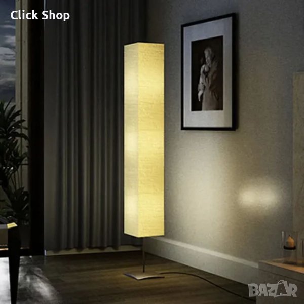 Декоративна лампа от оризова хартия на стойка, 170 см, снимка 1