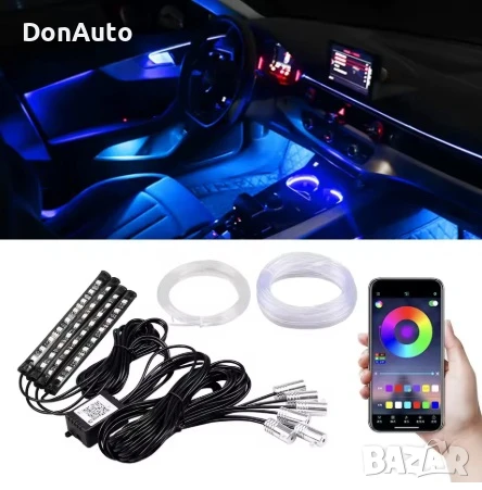 RGB LED oсветление за интериор, снимка 1