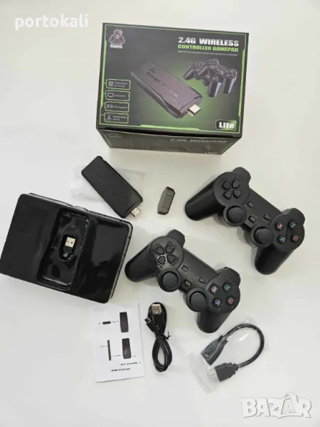 +Гаранция! TV игра игри конзола безжични джойстици, 10000 игри и HDMI/4К качество / 64GB памет, снимка 1