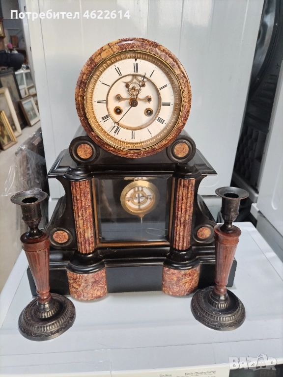 МНОГО КРАСИВ КАМИНЕН ЧАСОВНИК. , снимка 1