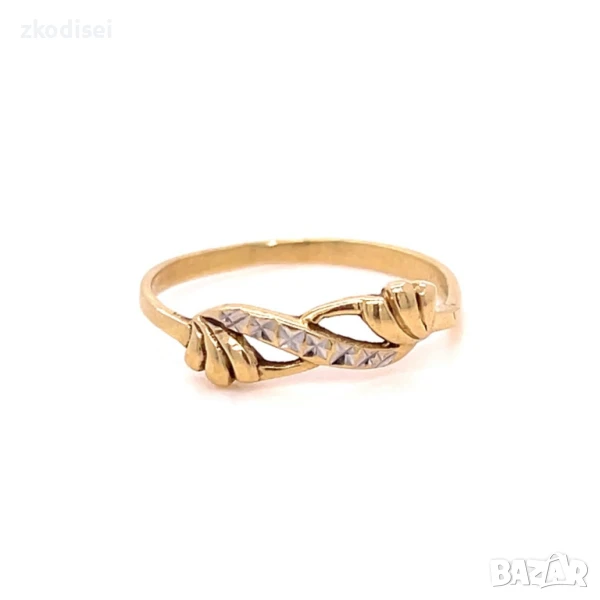 Златен дамски пръстен 1,18гр. 14кр. проба:585 размер:52 модел:33086-3, снимка 1