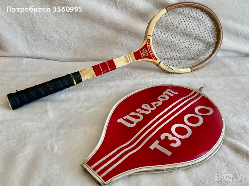 Dunlop стара дървена ретро тенис ракета Дънлоп, снимка 1