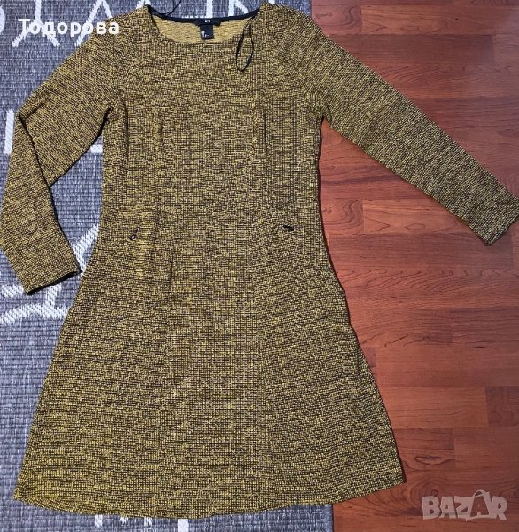 Рокля HM в жълто и черно, с еластичност, снимка 1