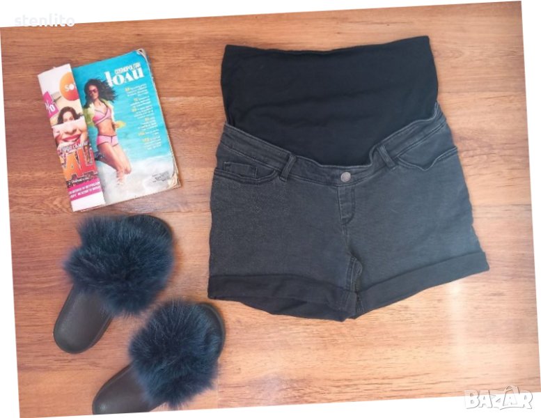 Къси дънки за бременни KIABI Slim р-р 36, снимка 1