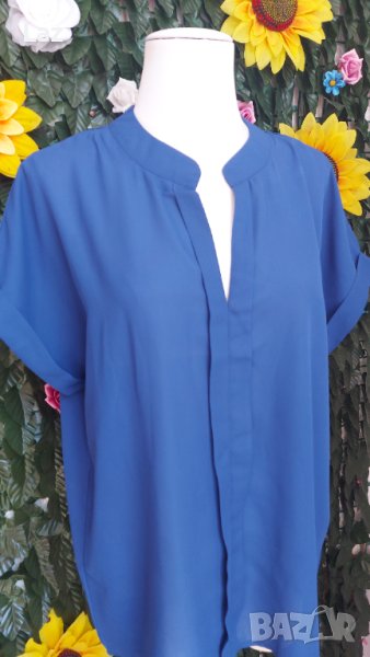 официална дамска блуза риза кралско синьо, снимка 1
