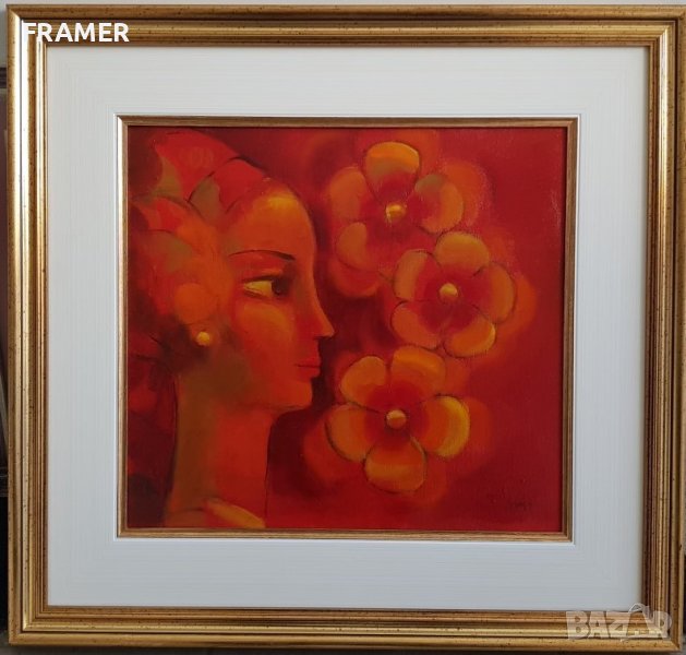 Тома Трифоновски 1939 - 2010 Пролет красива картина масло, снимка 1