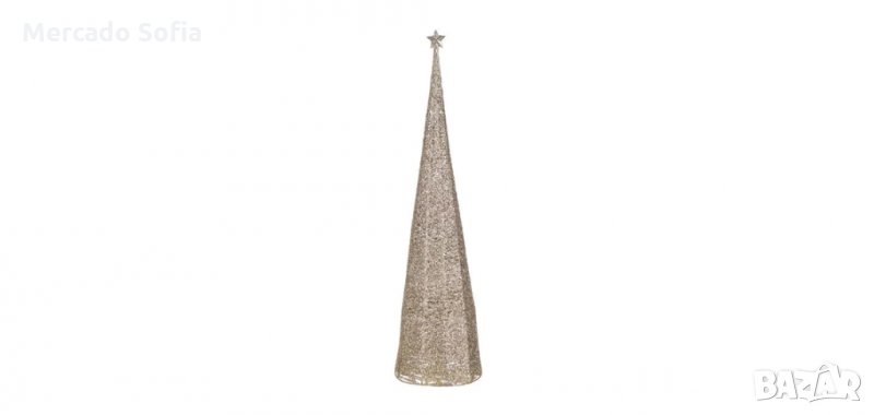 Коледна декоративна елха - конус, шампанско звезда , снимка 1