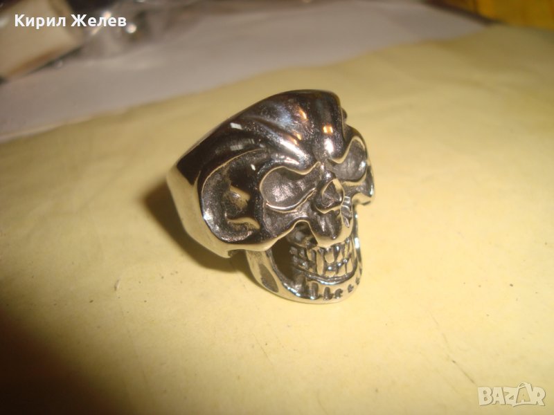 НЕО - ГОТИЧЕСКИ ПРЪСТЕН МАСИВНА ОКСИДИРАНА НЕРЪЖДАЕМА СТОМАНА ХЕВИ-МЕТЪЛ СТИЛ 24999, снимка 1