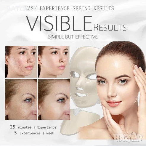 Маска за лице с LED терапия 7 режима   HIME SAMA, снимка 1