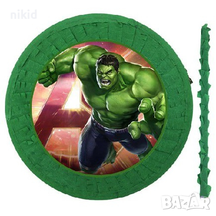 Хълк  Hulk голяма готова пинята + пръчка подарък за парти рожден ден, снимка 1