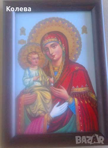 Св. Богородица Троеручица. Икона, снимка 1