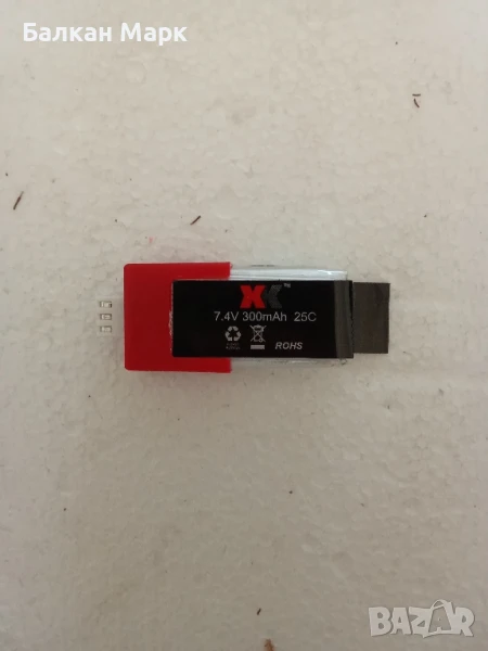Батерия за хеликоптер XK K120 RC – 7.4V 300mAh 25C Модел: XK.2.K120.010, снимка 1