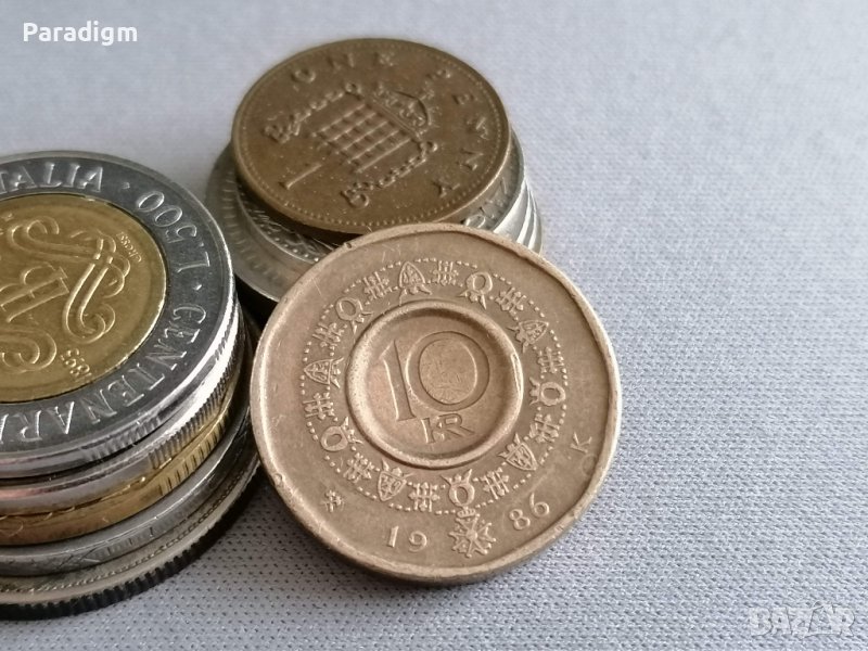 Монета - Норвегия - 10 крони | 1986г., снимка 1