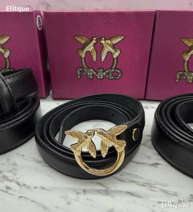 Колани от естествена кожа в кутия pinko, снимка 1