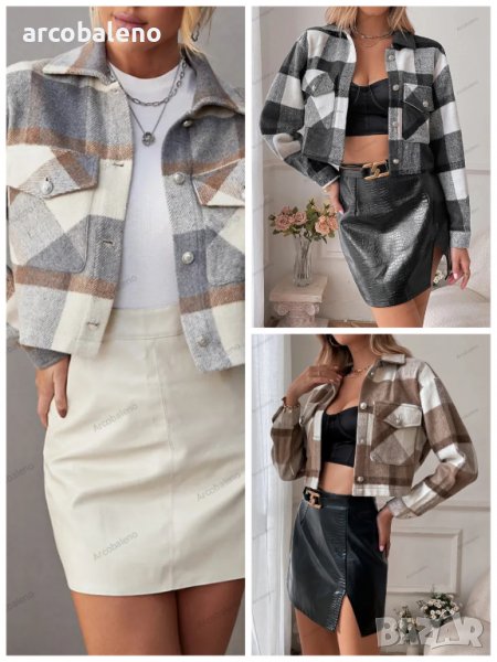 Дамско вълнено късо палто, 5цвята, снимка 1