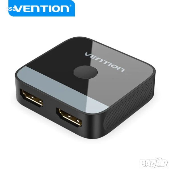 Vention Разклонител превключвател HDMI 2.0 Switcher/Splitter 2-Port Bi-Direction 4K Black - AKOB0, снимка 1