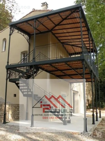 Ремонт на покриви, покриване тераси, навеси, безшевни улуци , метални навеси , снимка 1