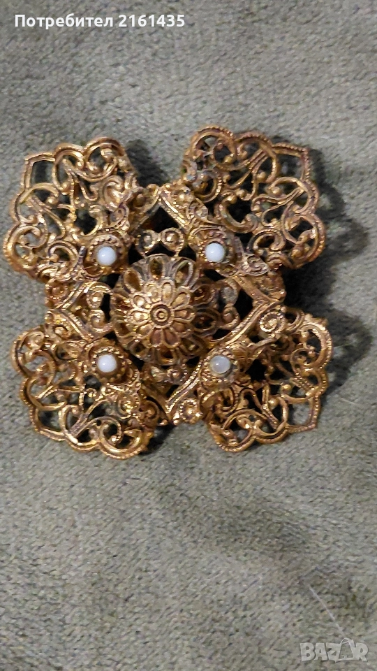 Прекрасна ретро брошка на Яблонекс Чехословакия , снимка 1