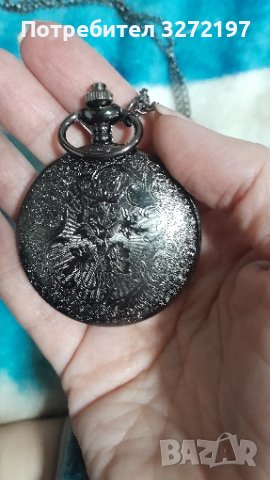 NOUSEG винтидж джобен кварцов часовник с римски цифри+ верижка, снимка 12 - Джобни - 41227197