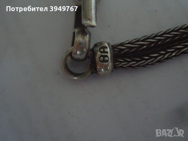 Стара ммасивна сребърнна огърлица., снимка 4 - Колиета, медальони, синджири - 50835289