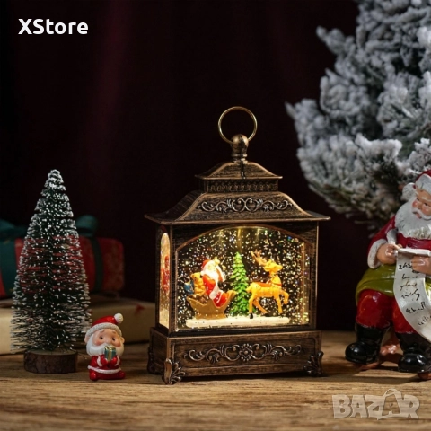 Коледна лампа със сняг и коледни орнаменти. 4 варианта , снимка 8 - Декорация за дома - 52437900