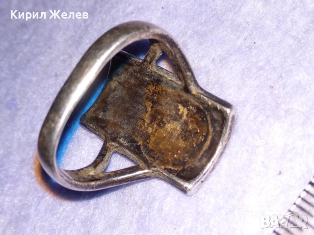 СРЕБЪРЕН СЕДЕФЕН АРТ ПРЪСТЕН СРЕБРО 925 с ШЛИФОВАН РОЗОВ СЕДЕФ и МАРКАЗИТИ - ЧАСТ от КОПЛЕКТ 27694, снимка 17 - Пръстени - 41638263