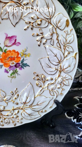 Колекционерска купа Meissen , снимка 5 - Антикварни и старинни предмети - 53845044