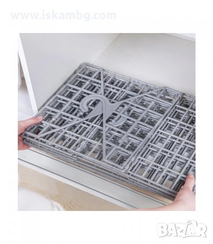 ВЕРТИКАЛЕН СГЪВАЕМ ОРГАНАЙЗЕР ЗА ГАРДЕРОБ С РАФТОВЕ ЗА ДРЕХИ - код 2989, снимка 4 - Органайзери - 33904252