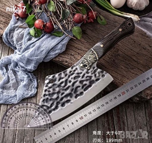 кухненски сатър масивен удобен за месо риба кълцане неръждаема стомана, снимка 10 - Аксесоари за кухня - 42056220