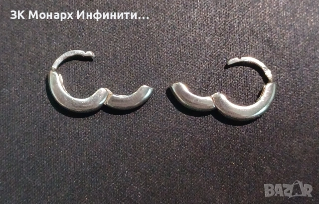 Сребърни обеци, снимка 2 - Обеци - 50623364