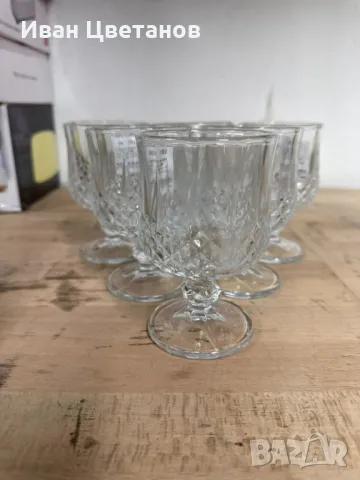 Комплект от 6 бр. чаши за вино със столчета за елегантно сервиране, снимка 2 - Чаши - 49194616