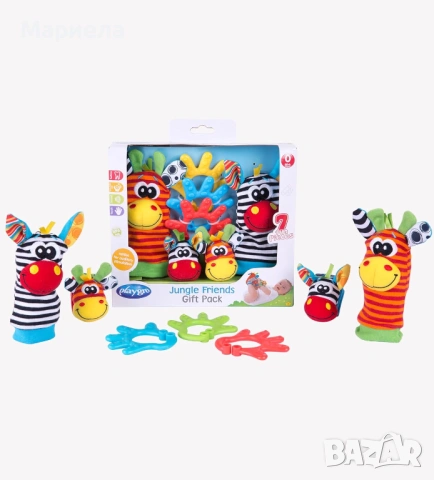 Playgro Jungle Friends / Комплект 7 дрънкалки 0+, снимка 3 - Други - 53492676