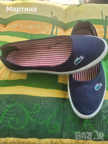Дамски обувки от плат Lacoste , снимка 2 - Маратонки - 50175748