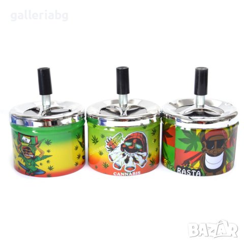 Пепелник с марихуана, rasta, пушещи човечета 