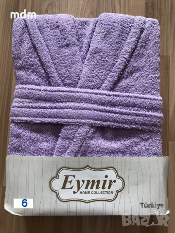 Памучни халати за баня с шал яка, снимка 1