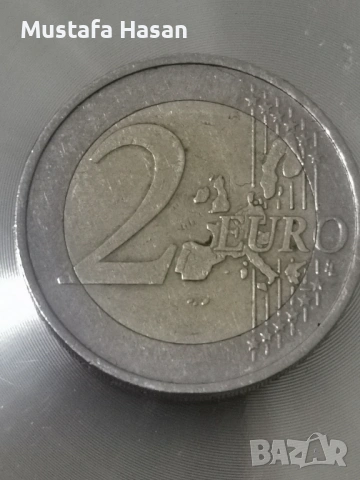 Рядка 2 евро монета от 2002 с буквата А, снимка 2 - Други - 53711241