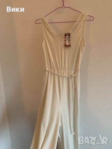 Дамски бял гащеризон рипс, снимка 4 - Гащеризони - 39840588