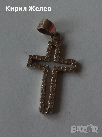 Старо сребърно кръстче 38271, снимка 5 - Колиета, медальони, синджири - 52359494