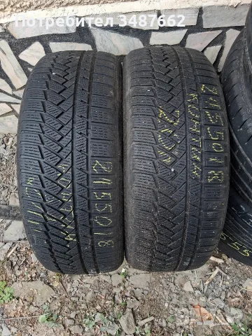 215 50 18 Континентал 2бр зимни 