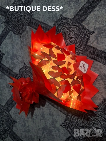 ЗАПОВЯДАЙТЕ‼️ПРОМОЦИЯ 20€‼️Светещи, ръчно изработени букети от "DESS"🦋💐💖, снимка 4 - Други - 45334236