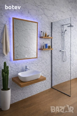 ПВЦ плот за баня водоустойчив , ЛЕД огледало