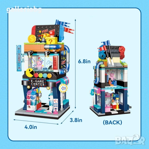 Конструктор мини улица „Game Center“ – аркадна зала, 300 части, мини блокчета, снимка 3 - Конструктори - 53284161