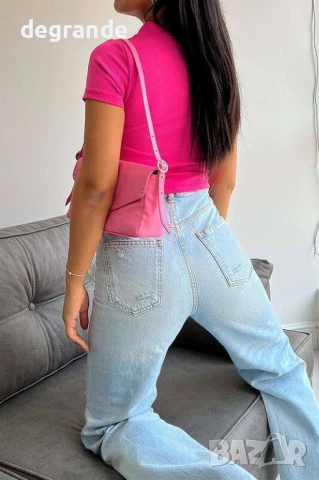 Дамски модерен топ Циклама и Синьо, снимка 6 - Корсети, бюстиета, топове - 50910320