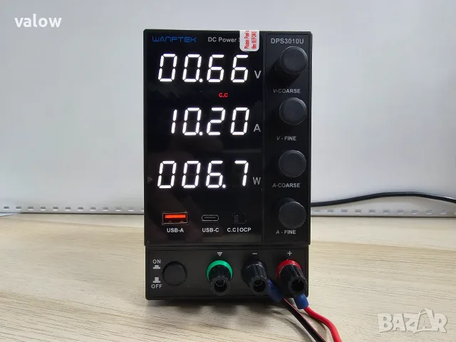 Регулируемо лабораторно захранване 30V / 10A захранващ блок регулиране на ток и напрежение USB TypeC, снимка 2 - Друга електроника - 56172013