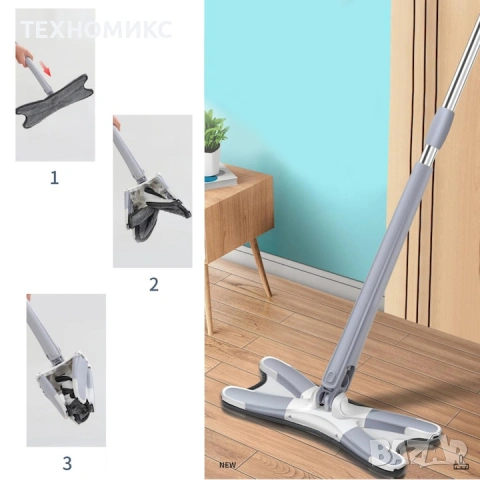 Сгъваем самоотцеждащ се моп за под Aurora Twist Mop, снимка 12 - Други стоки за дома - 53822735