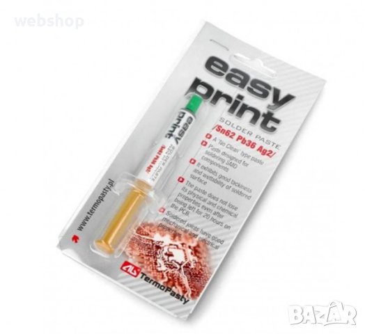 Тинол паста TermoPasty , за запояване, спринцовка, 1,4ml, Sn62, Pb36, Ag2, снимка 2 - Поялници и запояване - 42335562