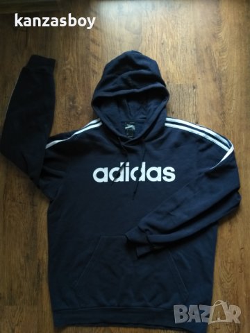 adidas Essential 3 Stripe Hoodie - страхотно мъжко горнище , снимка 6 - Спортни дрехи, екипи - 38902648