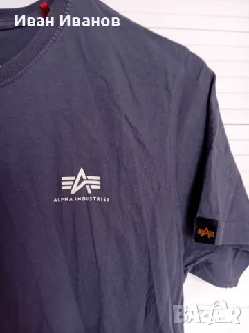 Два броя оригинални тениски Alpha Industries, снимка 9 - Тениски - 50430487